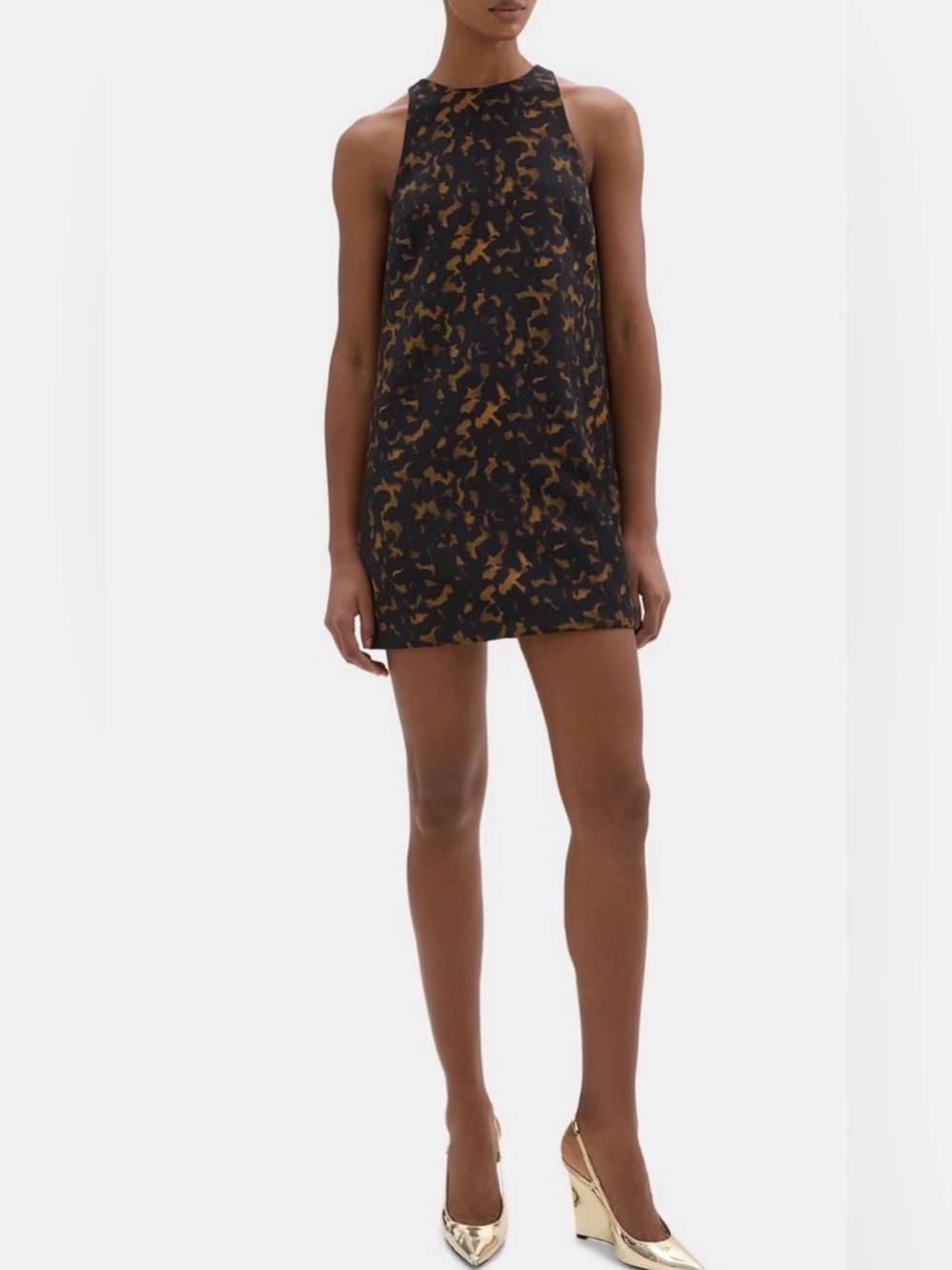 Theory Tortoiseshell Shift Mini Dress Size 8